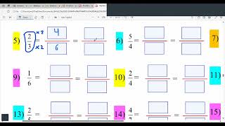FINDING EQUIVALENT FRACTIONS BY MULTIPLYING