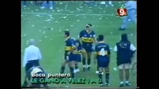 MARADONA juega en BOCA antes del 2000, le gana a VÉLEZ 1 a 0 y se ven SUS HIJAS CHIQUITA