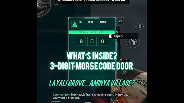 What’s inside the 3-digit Morse code door in Layali Grove? #deltaforce #shorts