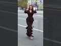 Chocolate Brown Ruffle Mermaid Dress 🤎✨#fashion #viral #beauty #shorts