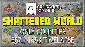 Crusader Kings 3 Shattered World Timelapse - No Duchies, Kingdoms or Empires (867 to 1453)