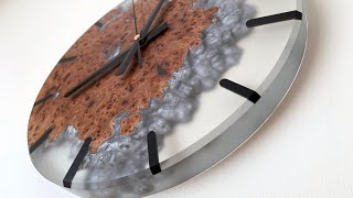 DIY Exotic Wood Clock In Epoxy Resin | Woodworking project