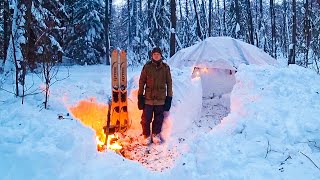 ЗЕМЛЯНКА в ЛЕСУ своими руками / Приготовил Пюре на Костре