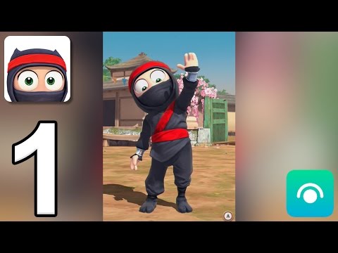 Clumsy Ninja - Gameplay Walkthrough Part 1 - Level 1-3 (iOS, Android)
