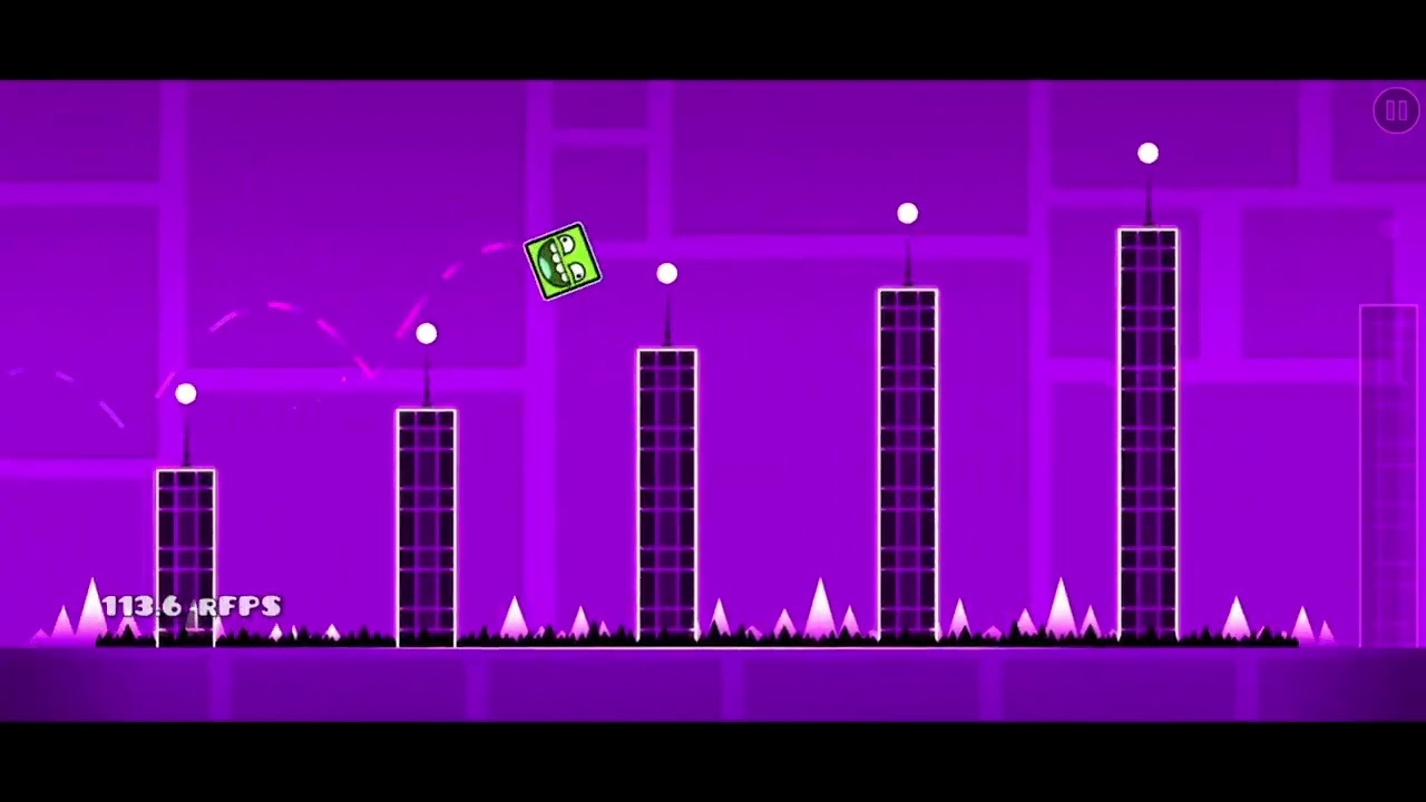 Playing first level in geometry dash... - YouTube