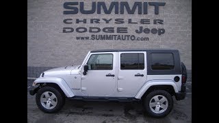 2008 USED JEEP WRANGLER 4 DOOR UNLIMITED SAHARA WALK AROUND REVIEW SILVER SOLD! 9452 SUMMITAUTO.com