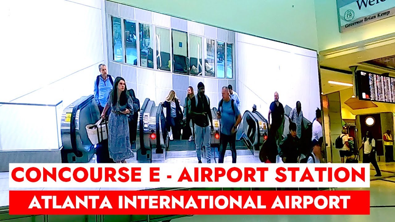 🛬🚃ATL 🇺🇸 Concourse E - Airport MARTA Station at Atlanta International Airport in Georgia