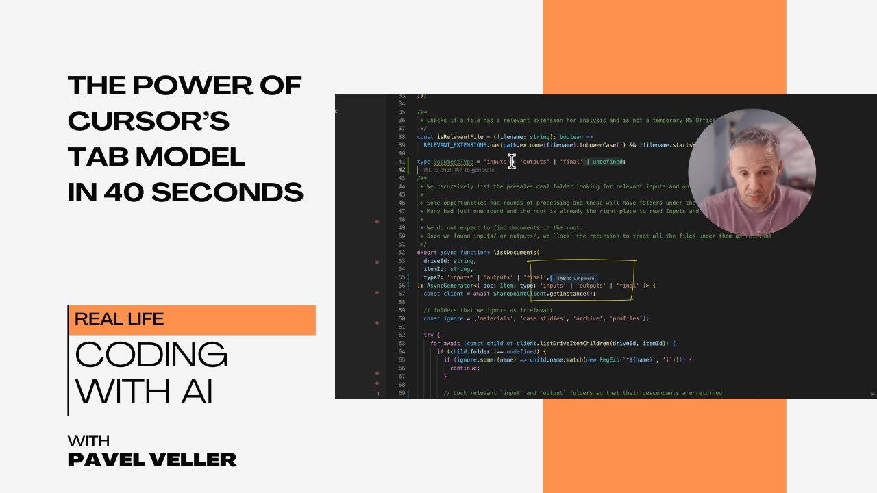 The power of Cursor tab model in 40 seconds - YouTube