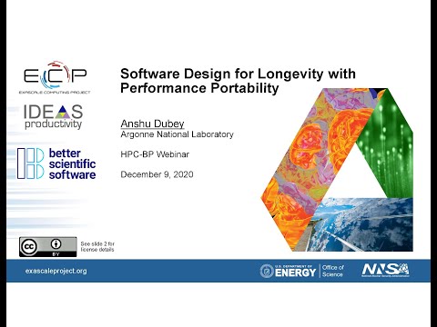 IDEAS-ECP Webinar: Software Design for Longevity with Performance Portability