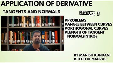 Application of Derivative | L-2 | Angle Between Curves | Class XII | JEE Maths