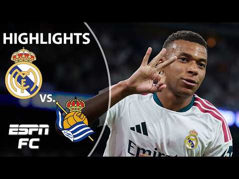 MBAPPE HAT TRICK 🤩 Real Madrid vs. Real Sociedad | LALIGA Highlights | ESPN FC