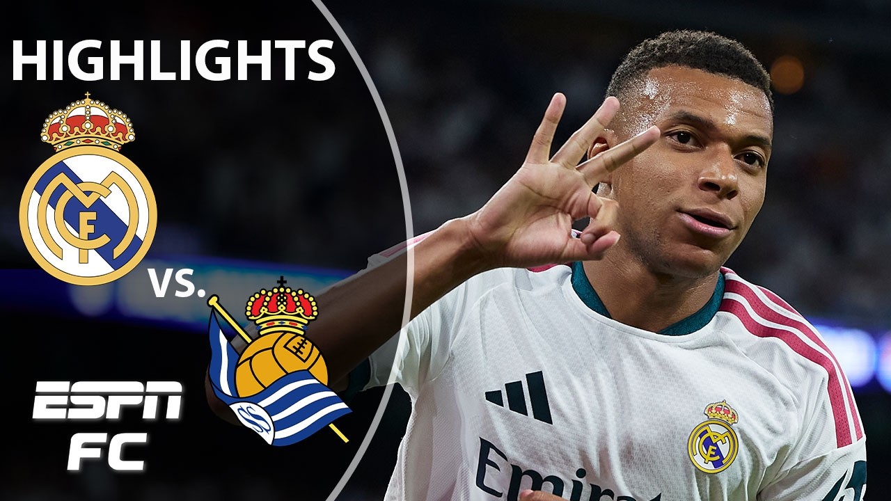 MBAPPE HAT TRICK 🤩 Real Madrid vs. Real Sociedad | LALIGA Highlights | ESPN FC