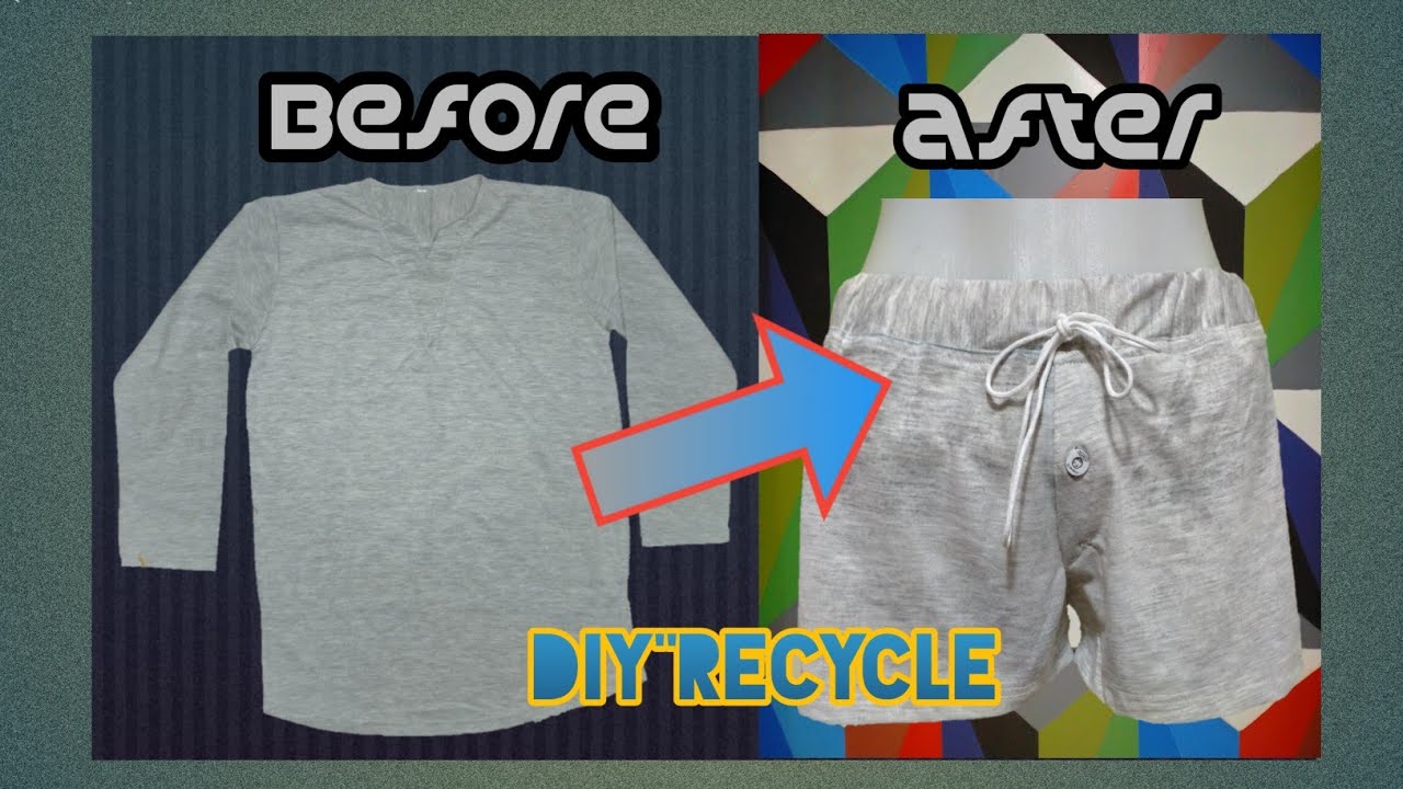  DIY  shorts from shirts  how to sew Boxer shorts 