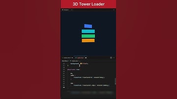 How to Make an Animated 3D Tower loader Using HTML & CSS #shorts