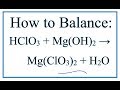 Balancing Chemical Equations Concepts