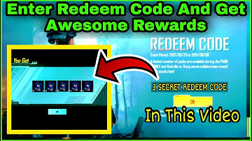 ENTER THE CODE TO CLAIM A PACK EVENT | 3 SECRET REDEEM FOR TITANS LAST STAND EVENT IN PUBG MOBILE