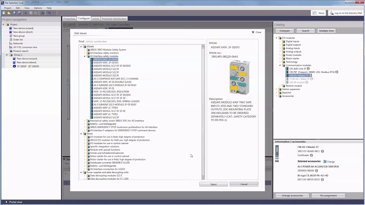 systems biology TIA Selection Tool - AS-Interface