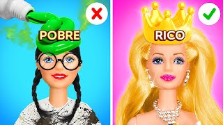 RICO VS POBRE TRANSFORMACIÓN DE MUÑECA🎀✨ Trucos de Belleza Que Salvarán Tu Vida Por 123 GO! TRENDS