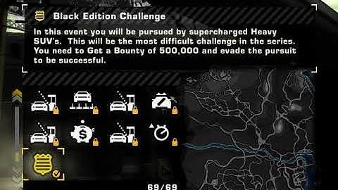 NEED FOR SPEED:MOST WANTED (LAST 69 BLACK EDITION) HARDEST CHALLENGE COMPLETED UNDER 3 MINUTES