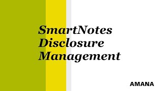 Smartnotes Disclosure Management End-To-End-Process To The Esef Annual Report En