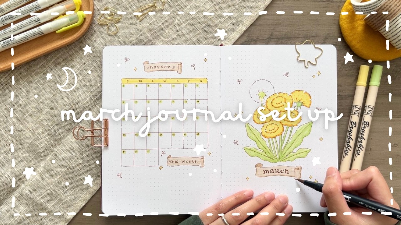 PLAN WITH ME | March 2026 Bullet Journal Setup 🌼