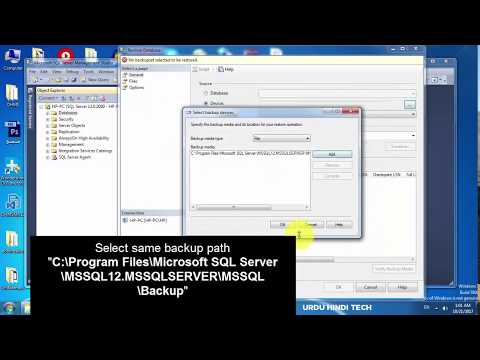 How to import restore bak/backup database file in MS SQL SERVER 2018