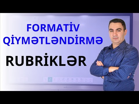 Formativ Qiymətləndirmə. Rubriklər. Təlimçi Coşqun Namazov. (050-334-12-64)