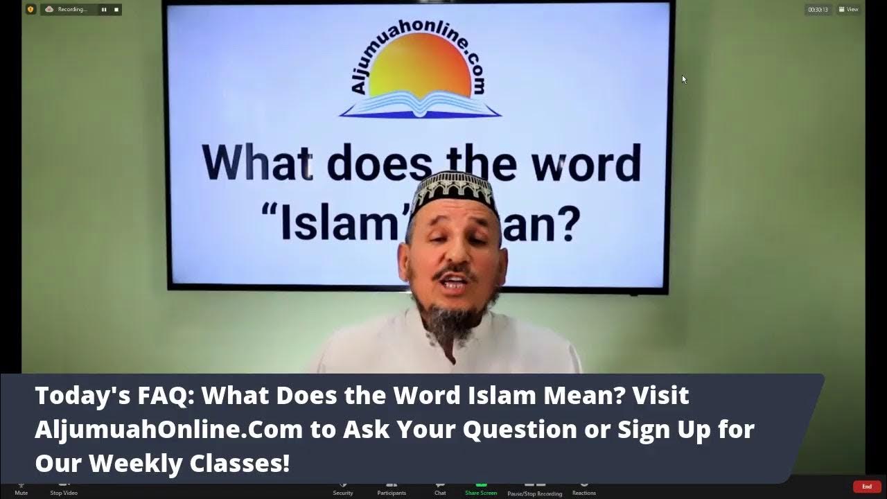 Islam faq what does the word islam mean youtube