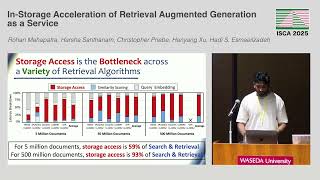 ISCA'25 - Session 3C - In-Storage Acceleration of Retrieval Augmented Generation as a Service