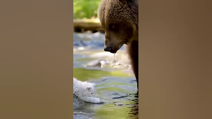 Video 11201001: white fluffy persian kitten, persian cat playing, forest