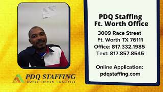 PDQ Staffing Ft. Worth - Warehouse Jobs
