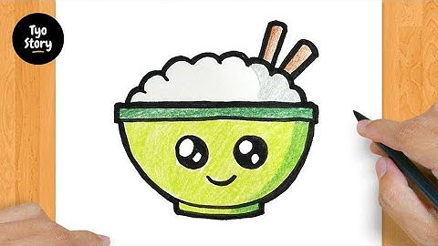 #114 How to Draw a Cute Rice - Easy Drawing Tutorial