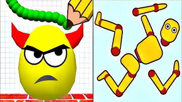 Satisfying Mobile Games DRAW TO SMASH vs RAGDOLL BREAK.Level Up Funny Gameplay🎮