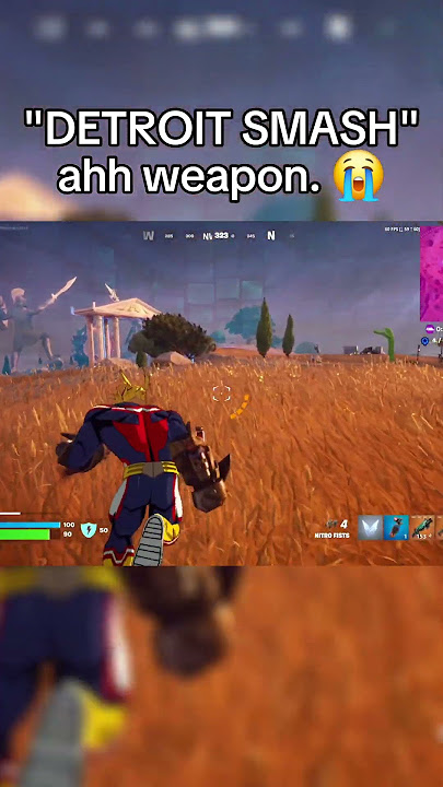 'DETROIT SMASH' ahh weapon 😭 #mha #fortnite #shorts