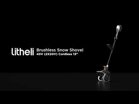 Litheli U20 40 V Brushless Electric Cordless Snow Shovel with Battery