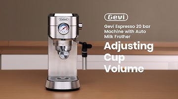 Gevi 20 Bar Espresso Coffee Machine ｜Adjusting Cup Volume Made Easy - GECME418EA-U