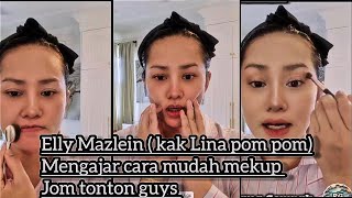 Elly Mazlein (kak Lina pom pom ajar cara mudah mekup terhibur guys jomTonton best