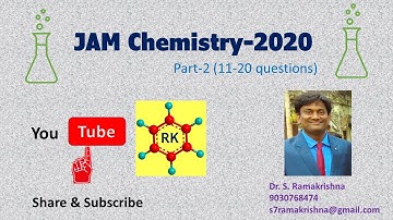 Detailed solutions to IIT JAM CHEMISTRY 2020 question paper