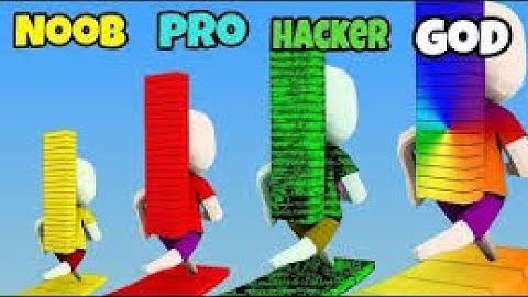 NOOB vs PRO vs HACKER in Bridge Race