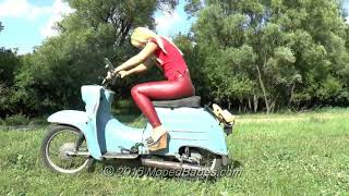 Sughero Ragazza Moped Simson Schwalbe Kr 51 Leggins Cranking