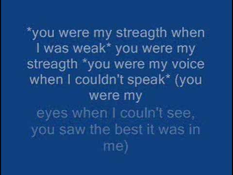 Celine Dion - Because You Loved Me - Lyrics