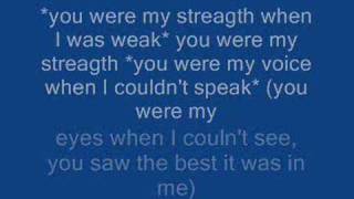 Celine Dion Because You Loved Me Lyrics