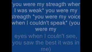 Celine Dion - Because You Loved Me - Lyrics