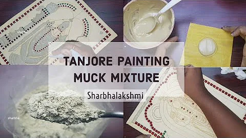 Tanjore Painting -Muck Mixture- Sharbhalaksmi