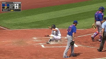 NYM@PIT: Mercer drives in Cervelli on double to left