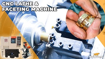 How we make stunning rings from a cylindrical rod 😵‍💫| CNC LATHE - FACETING #jewelery #cnc #handmade