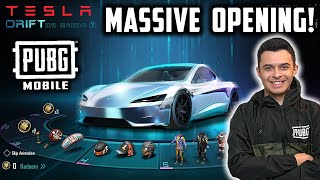TESLA SKINS ARE HERE!! MASSIVE CRATE OPENING! - PUBG MOBILE Live