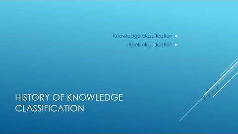 History of knowledge classification 1 part library science lecture 2nd y 3rd y