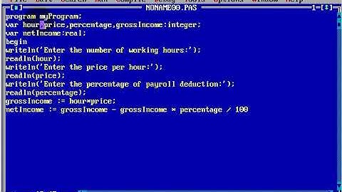 Turbo Pascal Programming  #09 Calculating salary