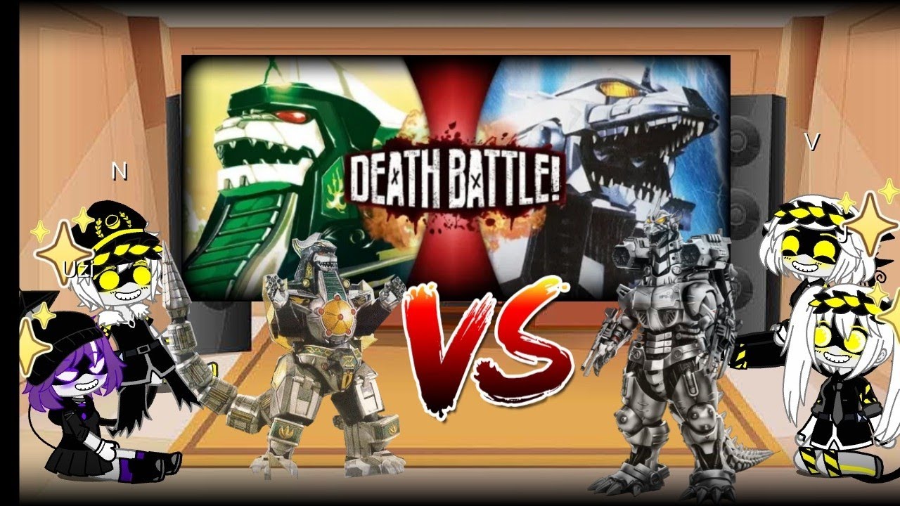 Murder Drones Character React To Dragonzord Vs Mechagodzilla Death Battle (by Death Battle) | GachaR